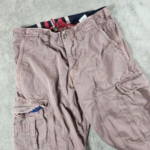 Played In Heaven Cargo Pants 34x32 Brown Cotton Zip Ankle Baggy‎ Y2K